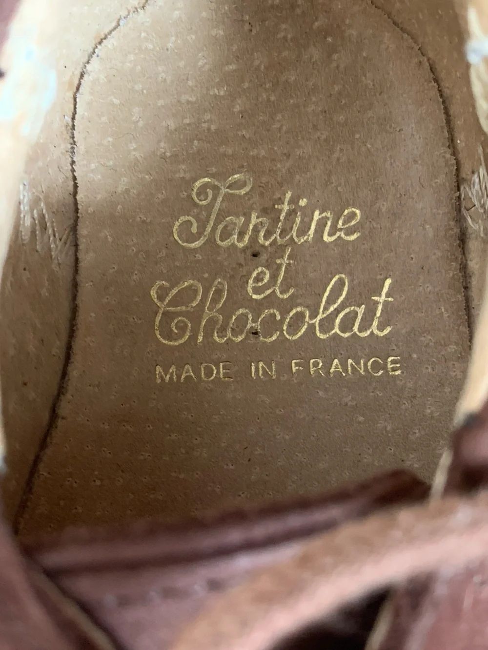 Vintage Tartine et Chocolat Toddler Brown Suede Lace-Up Casual Shoes